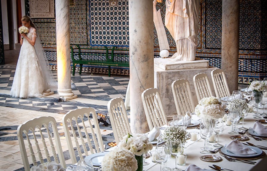 Catering boda Sevilla: Casa Pilatos - Patio para bodas en Sevilla